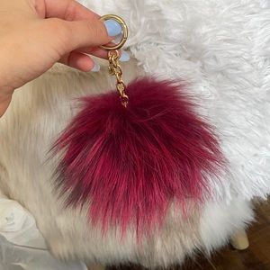 Michael Kors Fur Pompom Keychain